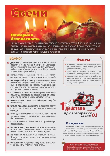 Правила пожарной безопасности в новогодние праздники.